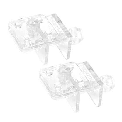 2 Pieces Fish Tank Screen Net Holder Clamp Anti-Jump Net Mounting Clip Multifunctional Transparent Acrylic Clamps Fish Tank Glass Cover Clips