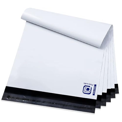 POLYSELLS 100 pack 9x12 Inch Poly Mailers Shipping Envelopes, Strong Adhesive Sealing, Waterproof, and Tear-resistant Postal Mailing Bags for Clothing, Books, and Accessories White - size: 9" X 12"