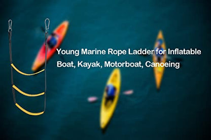 Young Marine Rope Ladder for Inflatable Boat, Kayak, Motorboat, Canoeing (4 Step) - size: 4 STEP