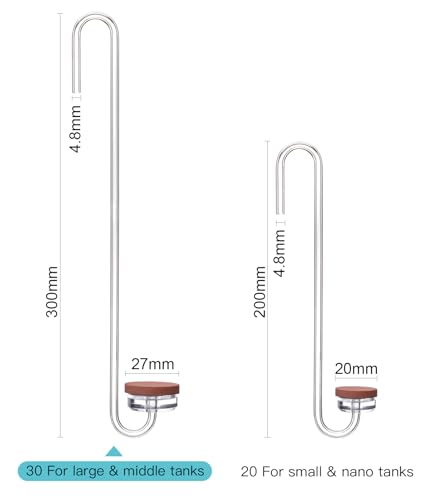 Acrylic CO2 Diffuser for Aquarium Planted Tank, Hooked version-30cm - color: Hooked version-30cm
