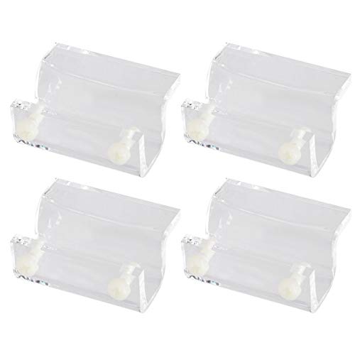 balacoo 4pcs Acrylic Fish Tank Cover Holder Bracket Aquarium Support Rack for Open Tanks Stable Design for Thick for Turtle Pet