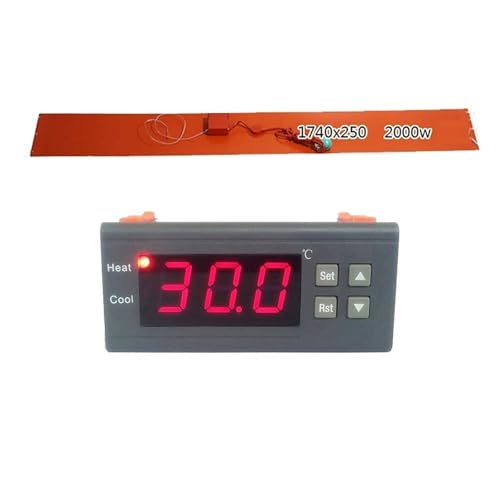 Drum Heater Belt, 55 Gallon Silicone Rubber Pad with Digital Display, Adjustable Gas Tank Warming Wrap for Viscosity Control & Freeze Protection(Digital,A) - color: Digital, size: A