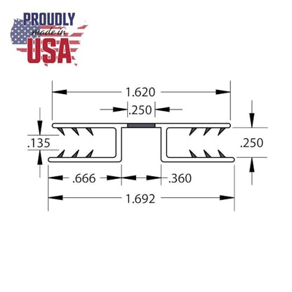 Outwater 12 Inch Clear Aquarium & Terrarium Lid Hinge – 1 Pack – Replacement Canopy Hinge for 3/16" Glass or Acrylic Fish Tank Lids - size: 12 Inches - Single
