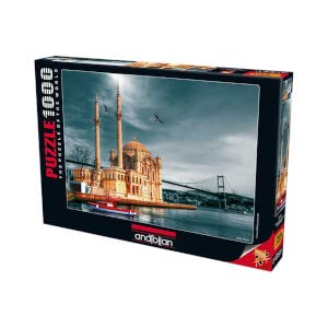 Anatolian Puzzle - Ortakoy Mosque (Nostalgia), 1000 Piece Jigsaw Puzzle, #3171 - color: Ortaköy Cami Nostalji