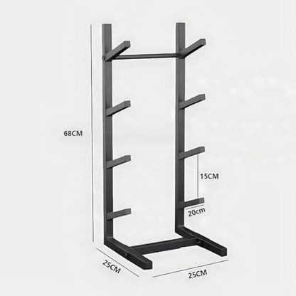 Rygcrud Floor Stand Skateboard Racks, Indoor Snowboard Storage for Skis/Longboard/Scooter, Commercial Display Rack Sports Mat Holder for Home, Garage, Gym(4 Tiers/H:68 CM) - size: 4 tiers/H:68 CM