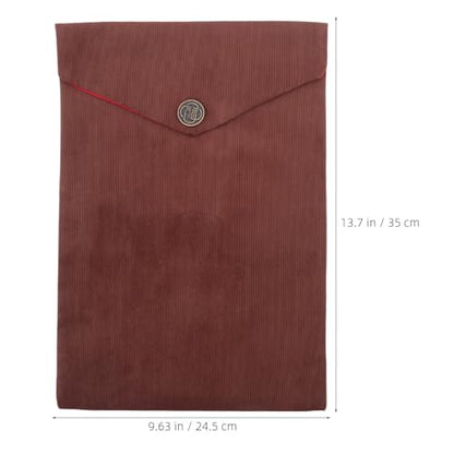 Angoily 2pcs Corduroy Bible Carrier Bag Traditional Tibetan Patterns, Portable and Spacesaving Religious Text Storage Pouch for Temple and Home Use