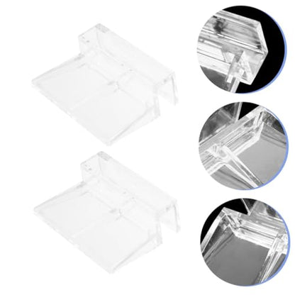 ERINGOGO 12pcs Rimless Aquarium Lid Clips Support Holder for Glass Covers Stable and Aesthetic Fish Tank Accessories