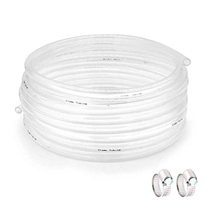 3/8’’ ID × 1/2’’ OD - 100 ft Clear Plastic Vinyl Tubing,Hybrid PVC Tubing Lightweight Non-Toxic vinyl Tube UV Chemical Resistant | Hybrid PVC Tubing Lightweight Non-Toxic vinyl Tube UV Chemical Resistant - size: 3/8'', style: 100 feet