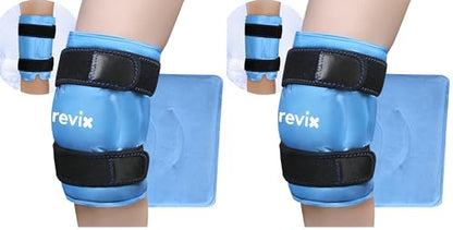 REVIX 19" Extra Large Knee Ice Pack Wrap Around Entire Knee, Reusable Gel Cold Pack for Discomfort and Post-Workout Fatigue, Cold Compress, Enhance Comfort and Recovery (Pack of 2) - size: XL (Pack of 2), style: Blue-XL