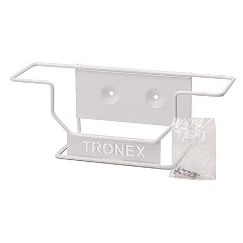 Single Wire Wall Mounted Rack Tissue Box Rack Disposable Glove Rack Napkin Box Holder Space Saver Durable White Enamel, White (Box of 1)