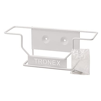 Single Wire Wall Mounted Rack Tissue Box Rack Disposable Glove Rack Napkin Box Holder Space Saver Durable White Enamel, White (Box of 1)