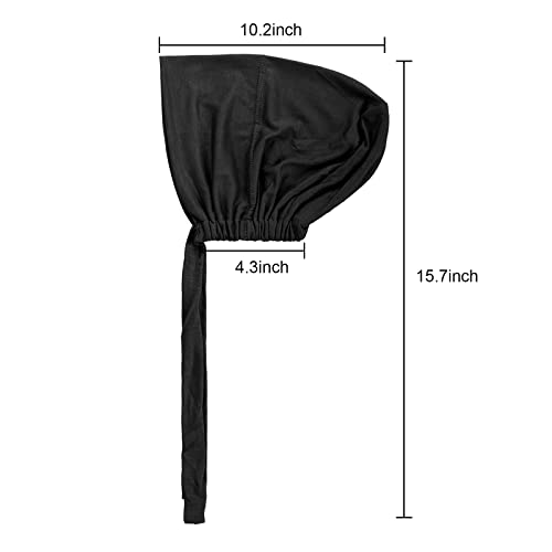 PURFUN 2 Pcs Muslim Inner Hijab Caps Women Girls Stretchy Breathable Full Cover Undercap Tube Bonnet Under Scarf Hats Beanie - color: Deep Grey+black/2pcs