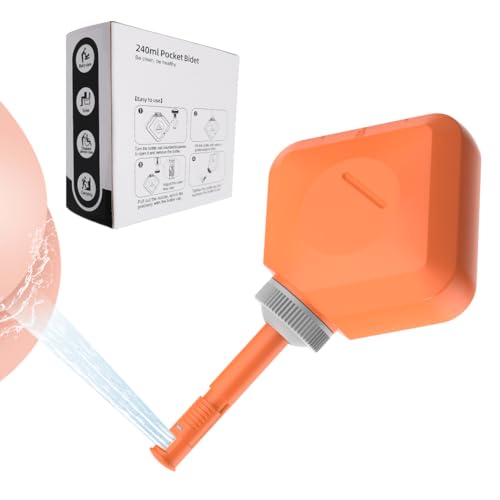 Portable Bidet for Toilet or Travel Handheld Bidet for Postpartum Perineal Care,Hemorrhoid Treatment,and Baby,Elderly,Sprayer,Bio, Personal bidets (Orange)