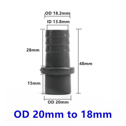 1~15PCS 20/25/32mm To 5~25mm PVC Pagoda Pipe Connectors Garden Irrigation Soft Hose Adapter Aquarium Fish Tank Fittings(OD 20mm to 12mm,White (5 PC)) - color: OD 20mm to 12mm, size: White (5 PC)