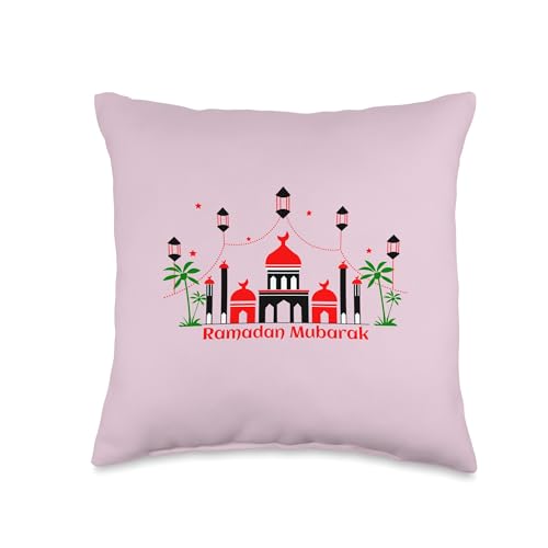 Ramadan Mubarak Decoration Islamic Hadith Dua New Muslim Throw Pillow - size: 16x16