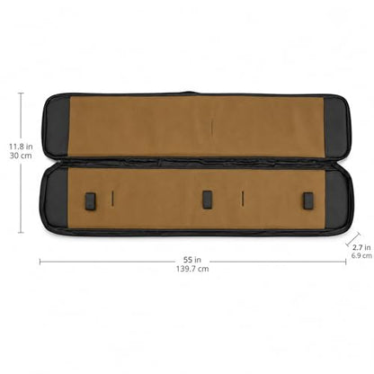 HEMA Sword Bag, 1680D Polyester HEMA Bag for Longsword, Saber, Rapier and Training Weapons, Padded Sword Carrying Case with Shoulder Strap, Black, (Two Sword Basic) - size: Two Sword Basic
