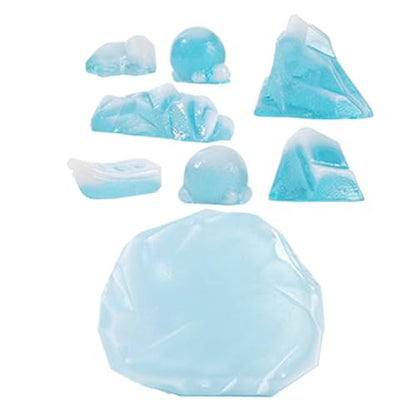 Wakauto 8pcs Model Realistic Iceberg Fish Tank Decor Miniature Glacier Ornaments for Aquarium Landscape Underwater Scene DIY Craft Christmas Home Office Decoration