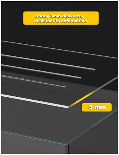 Anti Jump Aquarium Cover, 3 mm Clear Fish Tank Lid with Feeding Hole and Vent Slots, Transparent Top Cover for Open Aquariums, Shrimp Tanks(28.0x7.9in) - size: 28.0x7.9in