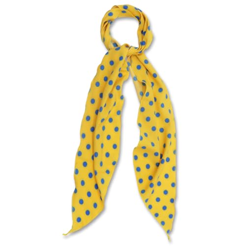 Polka Dot Scarf for Women, Chiffon Womens Scarves for Travel Date - color: Yellow