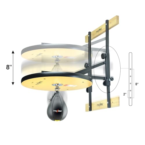 MaxxMMA Speed Bag Platform Kit - Heavy Duty Boxing Training Equipment with Punching Ball, Adjustable Height for Home Fitness, Suitable for Boxing and Fitness Enthusiasts