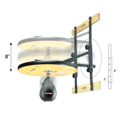 MaxxMMA Speed Bag Platform Kit - Heavy Duty Boxing Training Equipment with Punching Ball, Adjustable Height for Home Fitness, Suitable for Boxing and Fitness Enthusiasts