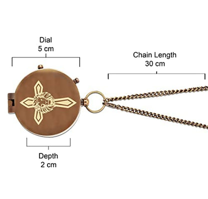 Be Strong and Courageous Engraved Brass Religious direction Compass Gift Joshua 1:9 with Leather Pouch for Gift Confirmation Baptism, Christian