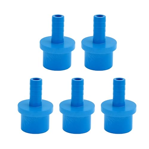 Plastic Hose Barb Fitting 1" x 3/8" Barb OD Straight Through Pipe Connector Blue 5 Pcs - color: Blue, size: 1" x 3/8" OD