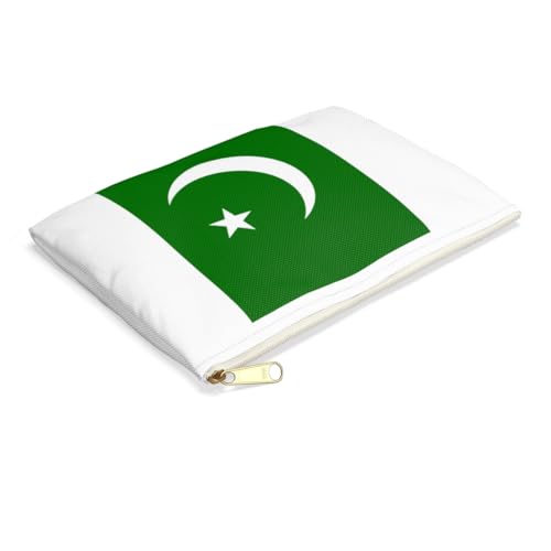 3dRose Flag of Pakistan - Pakistani dark green with white crescent moon and star Islamic country Asia world Accessory Pouch Small - size: Small