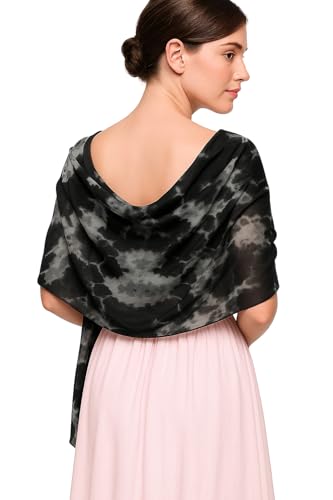 Women's Signature Lux Cotton-Modal Hijab Scarf. Soft, Breathable, Lightweight Wrap or Shawl for Modest Everyday Fashion - color: Obsidian Mist