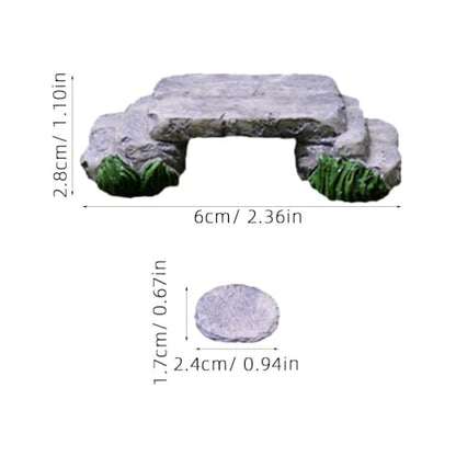 POPETPOP Resin Miniature Bridge Model for Bonsai Landscape Decor | Creative Styling, Unique and Adorable, Garden Placement, DIY Creations, Weather-Resistant Finish