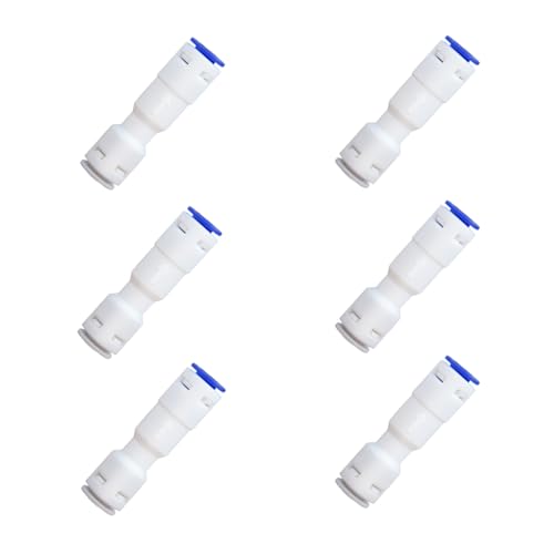 ESHIONG 1/4" Push to Connect One Way Check Valve for Reverse Osmosis Water Filter,NSF Certified Plastic Quick Connect RO Fittings (6 pcs) - style: 1/4'' Inch，6pcs