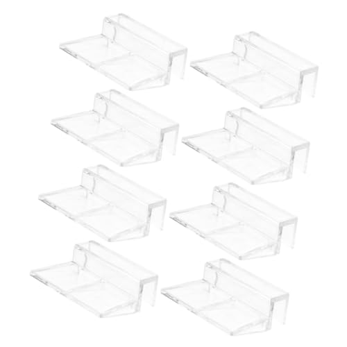 UPKOCH 8Pcs Acrylic Aquarium Lid Supports Durable Fish Tank Cover Bracket for Tanks for Easy Cleaning and Maintenance Sturdy Lid Clips for Various Aquatic