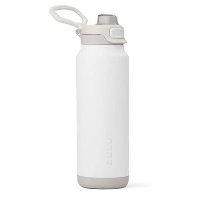 ZULU Powerfill Pro 32oz Stainless Steel Water Bottle with Quick Fill Lid, Triple Walled Vacuum Insulated Metal, Leak Proof Locking Lid, Sip and Chug, Reusable BPA Free, White - color: White, style: 32oz
