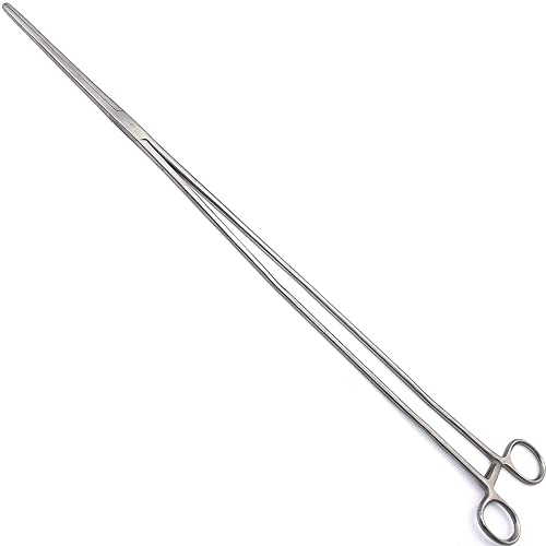 Pean Hemostat Straight and Curved Multipurpose Locking Tweezer Clamps Serrated, Stainless Steel - Hemostats for Nurses, Fishing Forceps, Crafts and Hobby - style: Straight