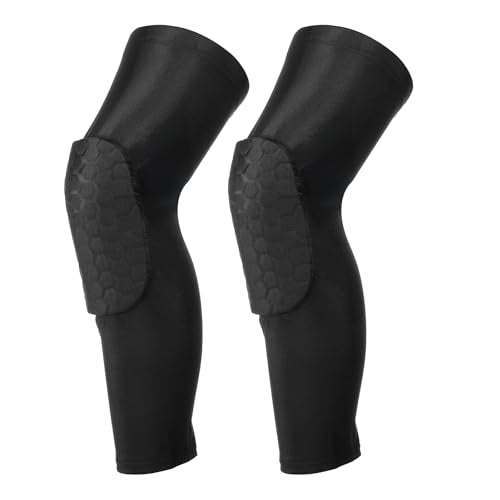 Vin Beauty Basketball Knee Pads, 2 Pcs Honeycomb Anti Collision Leg Compression Sleeves, Sports Sleeves Knee Pads for Basketball, Volleyball, Wrestling, Football, Soccer, Skating