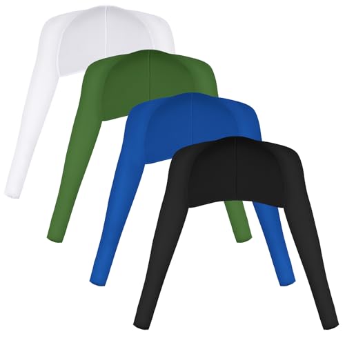Yookat 4 Pieces Cooling Shawl Golf Cooling Shawl Arm Sleeve Sun Protection Golf Shrug for Women Men Outdoor Sports - color: Black, White, Green, Blue