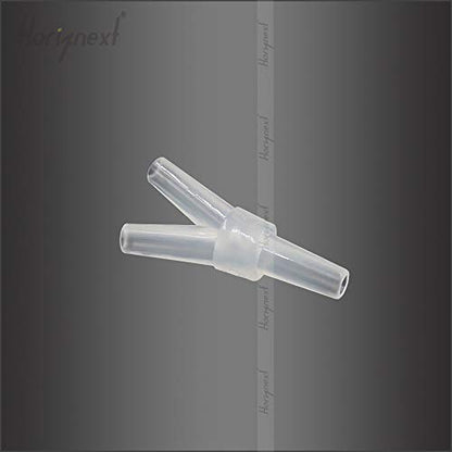 5/32" Polypropylene Y-Shaped 3-Way Barbed Hose Fitting, 4 Pcs | Y-shaped design splits one inlet into two angled outlets for air hoses and water pipes; supports routing and repair projects - style: 4pcs, 5/32" O.D.