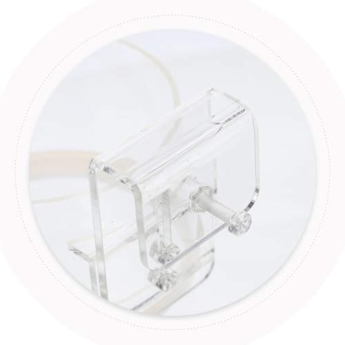 ULTECHNOVO Fish Feeding Ring Aquarium Feeder Circle Reusable Acrylic Floating Fish Food Feeder and Aquariums with Suction Cup Small Size for Tropical and Freshwater
