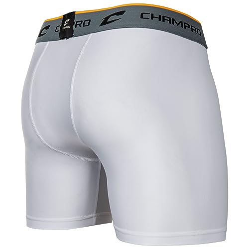 Champro Unisex Adult Compression Boxer Shorts with Cup - size: Small