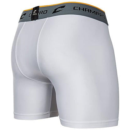 Champro Unisex Adult Compression Boxer Shorts with Cup - size: Small