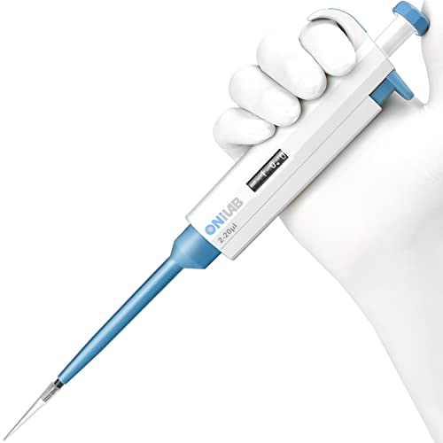 ONiLAB Lab Micropipette, Single Channel Adjustable Pipettor, 2-20ul | Manual Micropipette, High Precision Design, Accurate Liquid Transfer, Ergonomic Design - style: 2-20ul