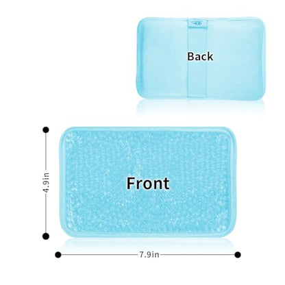 Gel ice Pack, ice Packs for Injuries Reusable for Pain, Swelling, Injuries of Knee, Shoulder, Foot, Back, Ankle, Neck, Elbow, Wisdom Tooth - Heat & Cold Therapy - style: Rectangle - Blue