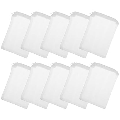 4 x 6 inch Mesh Filter Bags, 10 Pcs Reusable Bags with Zipper, Aquarium Filter Media Bag, Reusable Mesh Bags for Fish Tank Aquarium Filters