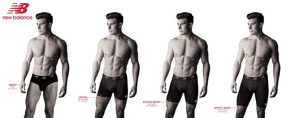 New Balance Men's Performance Boxer Briefs with Fly, Breathable Stretch Underwear, Moisture Wicking, Soft Waistband (3 Pack) - color: Team Red/Black/Team Red Viper