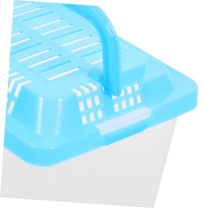 2pcs Portable Handheld Aquarium for Turtles and Pets Fish Tank Carrier for Travel Compact Design Ventilation for Safe Transport