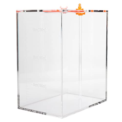 Transparent Acrylic Dosing Pump Store Reservoir Titration Tank Aquarium Sturdy Durable with Scale for Aquarium Reef Tank 2.5L 4.5L Capacity (DT-25 2.5L) - size: DT-25 2.5L