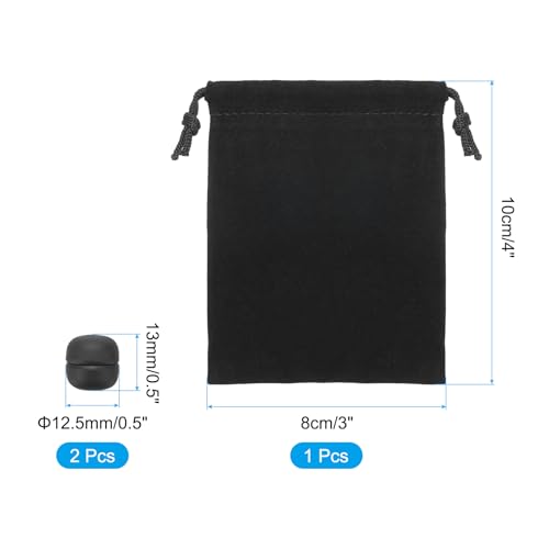 PATIKIL Hijab Magnetic Pins with Storage Bag, No-Snag Strongest Commercial Strength Buttons Multi-Use Pinless Magnetic Scarf Clip for Women Clothing Curtain - color: Black