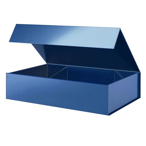 PACKHOME Extra Large Blue Gift Box 17.5x11.3x4.3in with Magnetic Lid - color: 17x11x4 Inch-Blue-Pack of 1