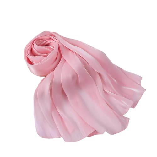 Organza Sheen Shimmer Crepe Hijab Scarf for Women Lightweight Sheer Shawl Wrap for Wedding and Evening Dresses - color: Pink