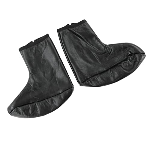 Unisex Fleece Lined Suede Socks for Men and Women Warm PU Leather Socks with Zipper for Winter Sports Camping Worship Size 36-41